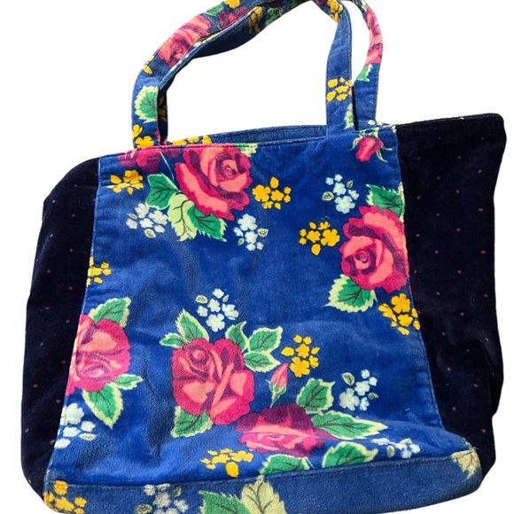 Matilda Jane Beach Tote Floral Polka Dot Colorful Terrycloth Carryall Bag - Picture 3 of 4